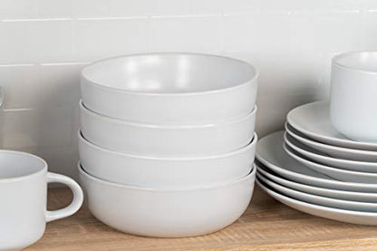 10 Strawberry Street Wazee Matte Coupe Dinnerware, Bowl, White, Set of 6 - color: White, size: 7.5" Dinner Bowl, style: Dinner Bowl