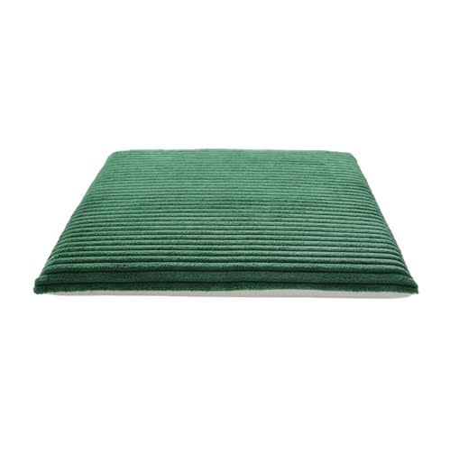Square Non Slip Chair Cushions Corduroy Memory Foam Seat Cushions Kitchen Chair Pads Ergonomic for Office, Car (Deep Green, 17" X 17") - color: Deep Green, size: 17" X 17"