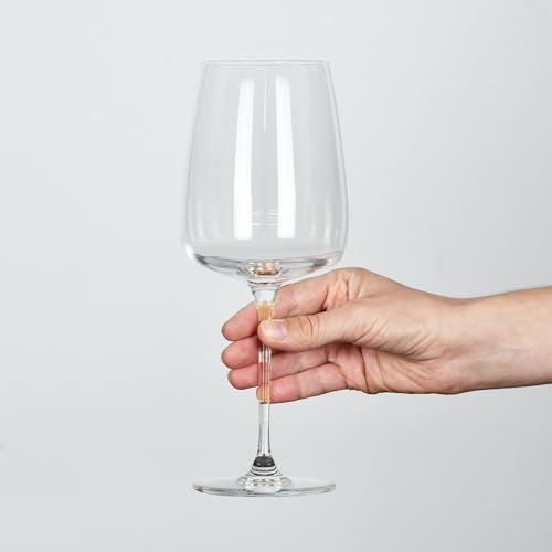Krosno Red Wine Glasses Set of 4, 20.3 oz, Modern Collection | Large White Wine Glasses, Rosé, Cocktails, Aperol, Water, Lead-Free Crystal, Dishwasher Safe, Idea Reaglo - size: 25.4 fl oz (Set of 4)