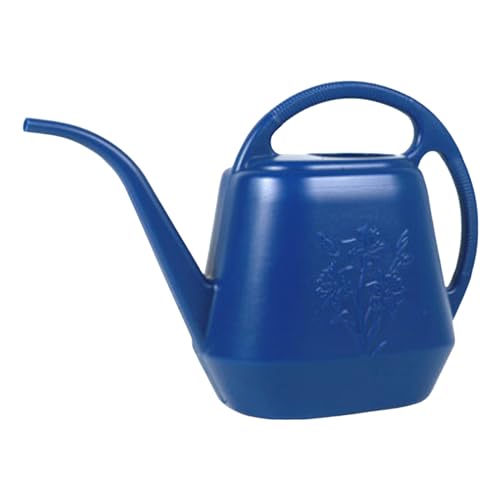 1 Gallon Watering Can Indoor Plants, 2026 Long Spout Large Capacity Modern Plastic Watering Can with Ergonomic Handle,Outdoor Watering Can for Flower Plants House Bonsai Garden Patio Office - color: Zy-blue