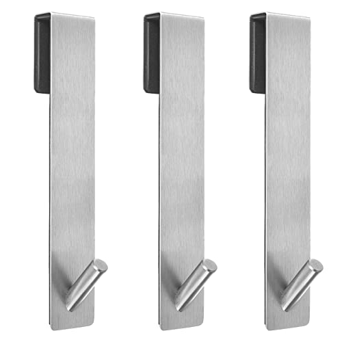 Kontoyo Shower Door Hooks(7.5 Inch),Extended Over Door Hooks for Bathroom Frameless Glass Shower Door,Stainless Steel Towel Hooks,Heavy Duty Rack Hooks for Robe,Towel-3 Pack-Silver - color: Silver, size: 7.5IN-3 Pack