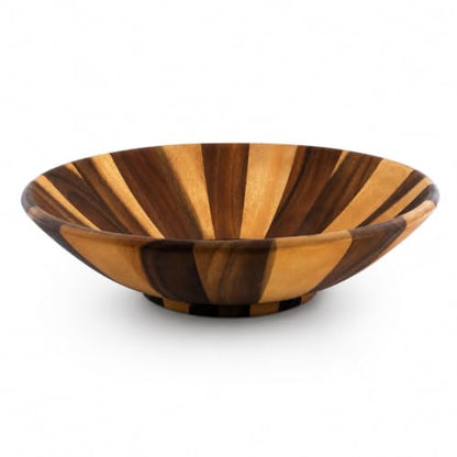 Arthur Court Extra Large Acacia Wood Salad Bowl - Wok Wave Style - 16 Inch Diameter x 4.5 Inch Tall - Perfect for Fruits and Salads - size: Wok
