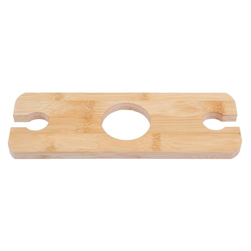 BambooVast- Wine Glass Holder and Bottle Stand, Bamboo Wine Butler with 2 Glass Slots, Countertop Wine Rack Display Caddy for Home Bar, Kitchen, and Dining Room Decor