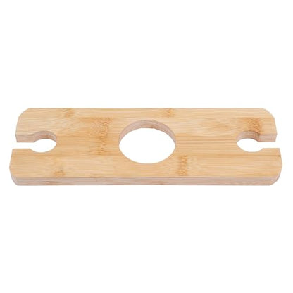 BambooVast- Wine Glass Holder and Bottle Stand, Bamboo Wine Butler with 2 Glass Slots, Countertop Wine Rack Display Caddy for Home Bar, Kitchen, and Dining Room Decor