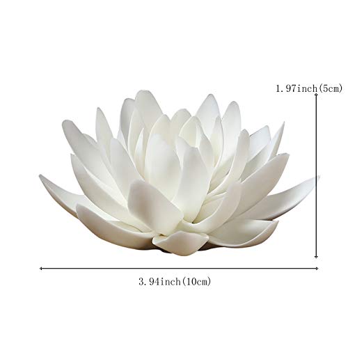 Ceramic Lotus Incense Burner,Flower Insence-Stick Holder with Ash Catcher Incent Holder for Sticks Cones Yoga Studio Living Room Home Decor