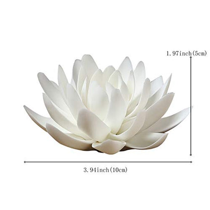 Ceramic Lotus Incense Burner,Flower Insence-Stick Holder with Ash Catcher Incent Holder for Sticks Cones Yoga Studio Living Room Home Decor