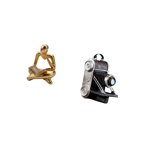 Abstract Figurine Camera Statue Human Model Resin Distinctive Art Craft Sculpture Suitable for Bedroom Living Room Office Gift Shelf Decoration Collec