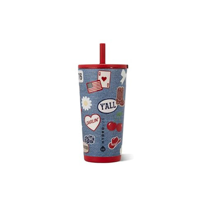 HydroJug Everyday Tumbler 20 oz, Ceramic-Lined Straw Cup, American Honey - color: American Honey, size: 20 Ounces