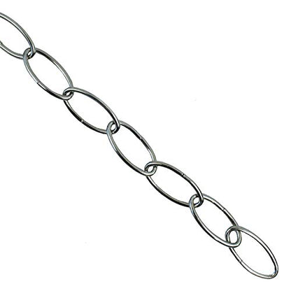 Blue Donuts Chain Extension in Powder Coated Chrome, 36 inches Long, Strong Hold - color: Chrome