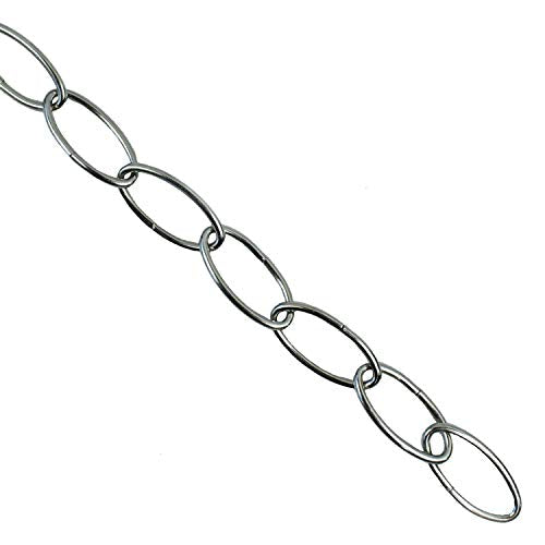 Blue Donuts Chain Extension in Powder Coated Chrome, 36 inches Long, Strong Hold - color: Chrome