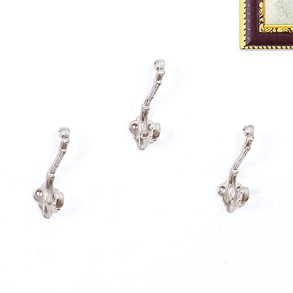 Indian Shelf Metal Wall Hooks for Keys Bags & Coats -3 Piece