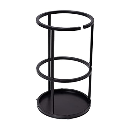 BIRDROCK HOME Circular Umbrella Holder with Removable Drip Tray - Stand for Umbrellas - Entryway - Decorative Metal Freestanding Rack Organizer - Cane Walking Stick Holder - Black - style: Open
