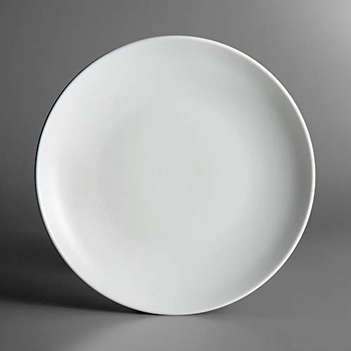 Restaurant Value, Stoneware Coupe Shape Plate 9", Matte White, Case of 24 - color: Matte White, size: Plate 9"