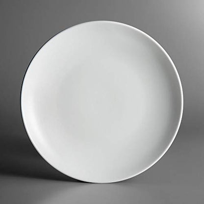 Restaurant Value, Stoneware Coupe Shape Plate 9", Matte White, Case of 24 - color: Matte White, size: Plate 9"