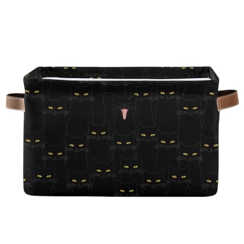 Cat Rectangular Storage Basket Organizer Bin Shelf Baskets For Clothes Gifts For Home Office Dorm - color: Cat