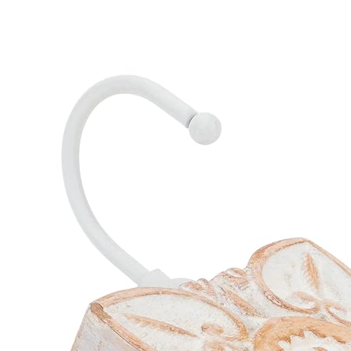 SOFFEE DESIGN Set of 3 Bohemia Coat Hooks, Wood Carving Pattern Design Retro Friction Process, High Load-Bearing, for Vocation House, Bohe Room
