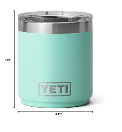 YETI Rambler 10 oz Ceramic Lined Lowball 2.0, Vacuum Insulated with MagSlider Lid, Seafoam - color: Seafoam
