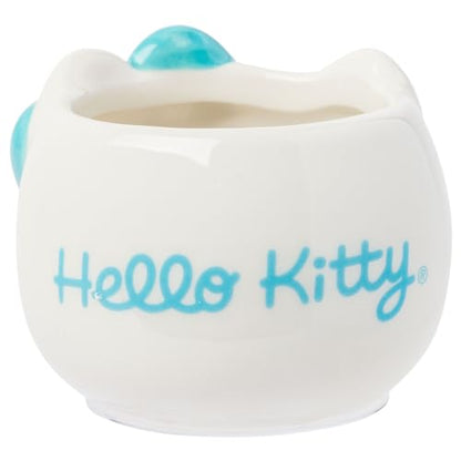 Silver Buffalo Sanrio Hello Kitty Sugar Bows, 3D Mini Cup Set, 4pk, 3.5oz | Different Color, Pack, Ceramic, Sculpted, Perfect for Cream or Milk, 0.1 Liters - color: Hello Kitty Without Handle
