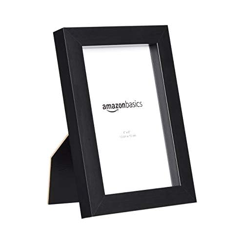 Amazon Basics Rectangular Picture Frame Set for Wall Hanging or Tabletop Display, 8 x 10 in, Black, 5-Pack - size: 8" x 10"