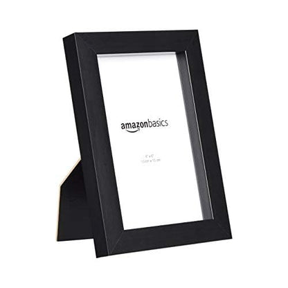 Amazon Basics Rectangular Picture Frame Set for Wall Hanging or Tabletop Display, 8 x 10 in, Black, 5-Pack - size: 8" x 10"