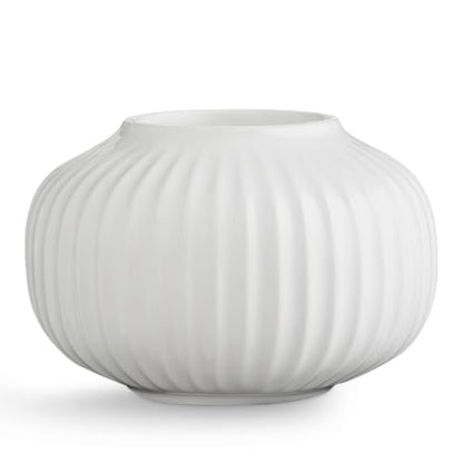 Kahler Hammershoi Tealight Holder | White Porcelain | 3.9 Inch - color: White, size: 6,5 x 10 cm