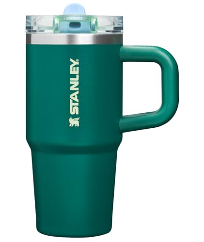 STANLEY Quencher ProTour Flipstraw Tumbler, 14 oz, Emerald Honeydew | Built-In Straw & Handle | Cupholder Compatible for Travel | Leakproof Insulated Stainless Steel Cup | BPA-Free - color: Emerald Honeydew, size: 14 Ounces