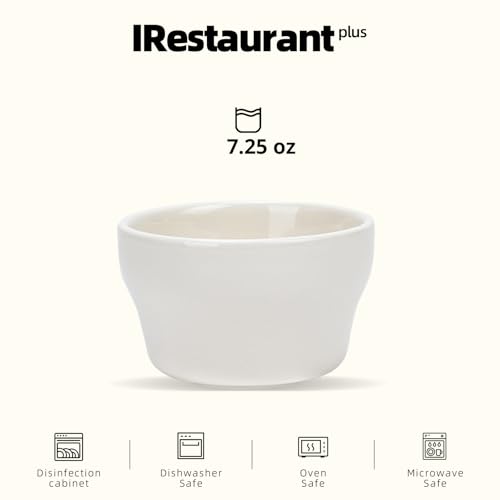 Stoneware Narrow Rim Commercial Grade Dinnerware America White, Bouillon Cup 7.25oz, Case of 36 - color: America White, size: Bouillon Cup 7.25oz