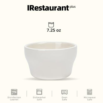 Stoneware Narrow Rim Commercial Grade Dinnerware America White, Bouillon Cup 7.25oz, Case of 36 - color: America White, size: Bouillon Cup 7.25oz