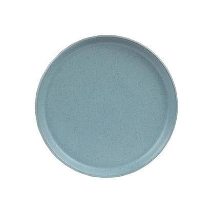 Sango 16-Piece Stoneware Dinnerware Set for 4, Semi-Matte Teal Plates and Bowls Sets with Rustic Speckled Glaze, Ceramic Dish Set, Elegant Boho Farmhouse Dishes, Microwave & Dishwasher Safe, Kaya Blue - color: Blue