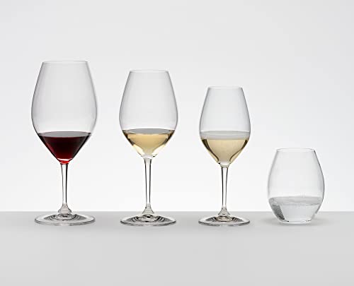 Riedel Wine Friendly Red Wine Glasses, Set of 4-23 Fl. Oz. Elegant Stemmed Crystal Glass, Made in Germany, Dishwasher Safe, Ideal for Wine Enthusiasts and Sophisticated Tastings (6422/02-4)