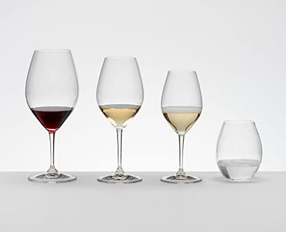 Riedel Wine Friendly Red Wine Glasses, Set of 4-23 Fl. Oz. Elegant Stemmed Crystal Glass, Made in Germany, Dishwasher Safe, Ideal for Wine Enthusiasts and Sophisticated Tastings (6422/02-4)