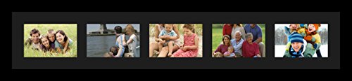 ArtToFrames Collage Photo Frame Single Mat with 5-4x6 Openings with Satin Black Frame and Black mat. - color: 5 - 4x6 - (2139), size: Black