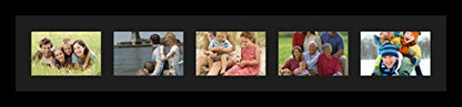 ArtToFrames Collage Photo Frame Single Mat with 5-4x6 Openings with Satin Black Frame and Black mat. - color: 5 - 4x6 - (2139), size: Black