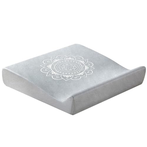 Meditation Cushion Set with High-Density Foam : 26.4" Large Floor Pillow for Yoga, Meditation, Sitting，Zafu & Zabuton Removable Washable Luxe Velvet Cover - color: C
