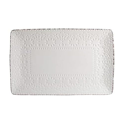 Pfaltzgraff Chateau Serve Platter, 14.25 Inch, Blue and White,Cream - style: Serve Platter