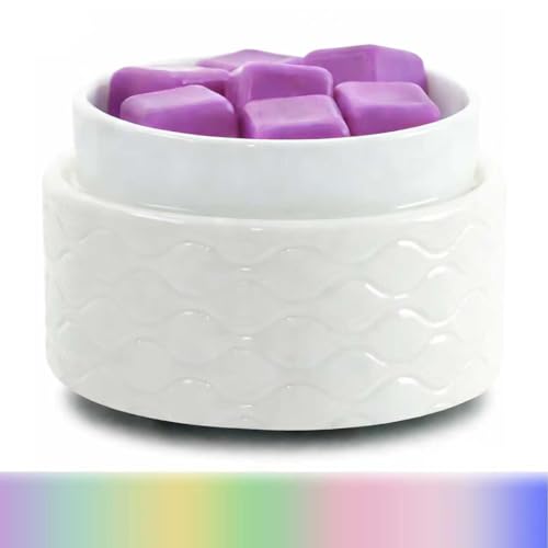 ElusiaKa Ceramic Wax Melt Warmer with Large Melting Dish 7-Color Changing - color: Multi Color