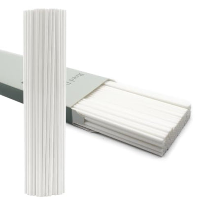 100PCS Reed Diffuser Sticks, 8 Inch Rattan Fiber Sticks Essential Oil Aroma Diffuser Sticks,Long-Lasting Diffuser Replacement Sticks (White) - color: White, size: 8inch