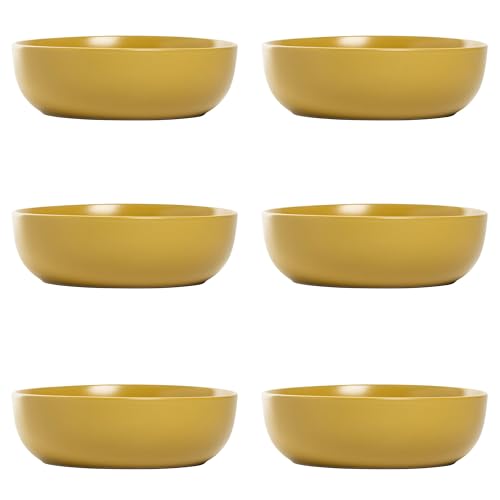 10 Strawberry Street Wazee Matte Coupe Dinnerware, Bowl, Yellow, Set of 6 - color: Yellow, size: 7.5" Dinner Bowl, style: Dinner Bowl