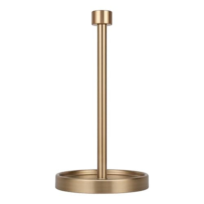 Ivilon Countertop Paper Towel Holder - Modern End Cap Minimalist Design - Color Warm Gold - color: Warm Gold