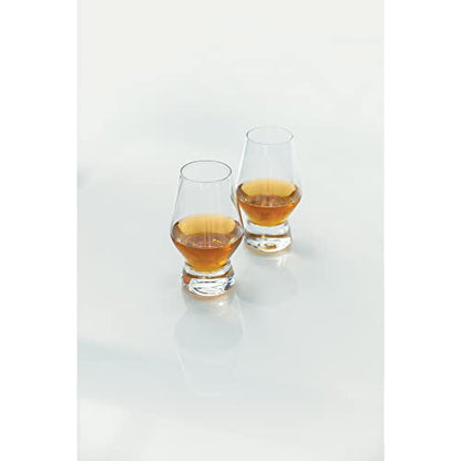 Viski Raye Crystal Scotch Glasses, Set of 2, clear, 8 oz - style: Scotch