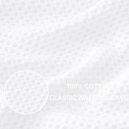 Homaxy 100% Cotton Oversized Waffle Weave Kitchen Towels 8-Pack, White | 20 x 28 Inches, Ultra Soft Absorbent Dish Towels, Quick Drying Large Cleaning Towels - color: White, size: 20 X 28 - 8 Pack