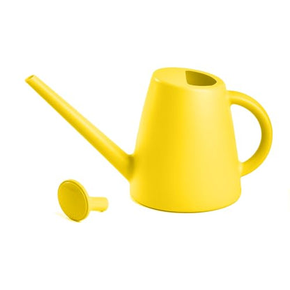 ZXJ Grip Plant Watering Cans for Indoor and Outdoor Home Garden Plants - with Long Spout - Yellow- 1/2 Gallon - color: Yellow