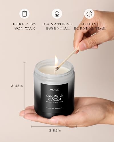 AOOVOO Scented Candles Set - 6 Pack Men Candles for Home Scented | 42 oz Soy Wax, 300 Hour Long Lasting Candle, Aromatherapy Candle, Birthday, Christmas, Valentine, Gifts Set for Men - size: 6 Pack Mens Candles