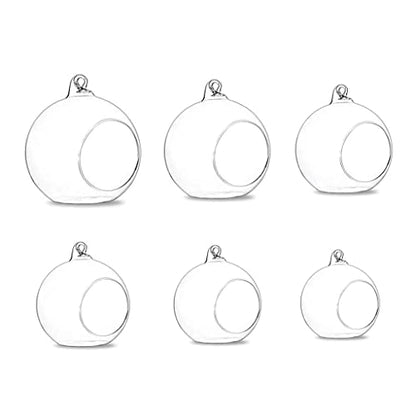 NUEAYMS Hanging Glass Planter Terrarium Globe Tea Light Candle Holder Succulents Vase Hanger Air Plant Terrarium for Home Wedding Party Indoor Outdoor Decoration 8cm