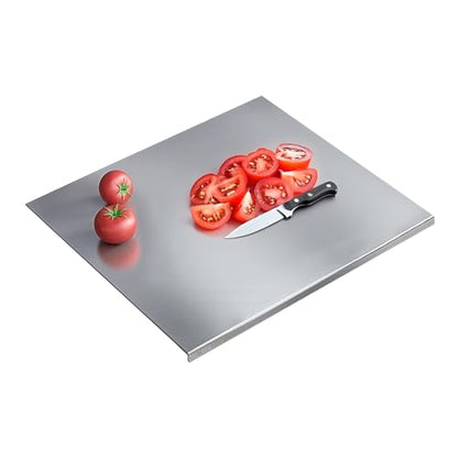 304 Stainless Steel Cutting Board – Stainless Steel Kitchen Chopping Boards Non-Slip, Dishwasher Safe – Ideal for Meat, Vegetables, Fruits, Bread & Baking – Commercial & Home Use (19.6 * 19.6in) - size: 19.6"L x 19.6"W