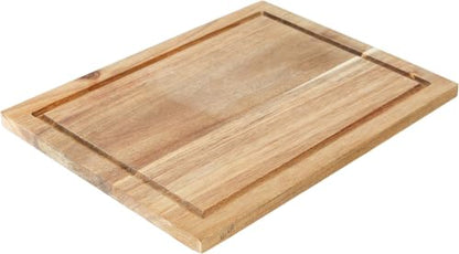 Glad Acacia Wood Cutting Board with Juice Grooves | Reversible Solid Butcher Block and Charcuterie Tray | Home Kitchen Supplies for Chopping and Serving(Brown) (Pack of 6) - size: 14"L x 10.6"W (Pack of 6)