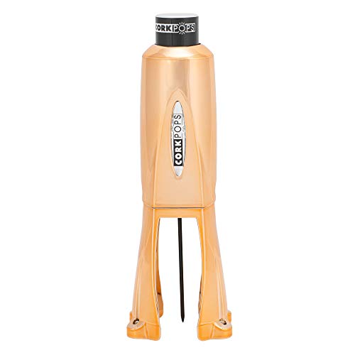 Cork Pops Legacy Wine Opener Built-in 4-Blade Foil Cutter Safe Cork Removal, Effortless Push Button Use, Needle Guard for Safety, Low-Pressure Cartridge Opens Up To 60 (Copper, With 1 Cartridge) - color: Copper, size: 1 Cartridge