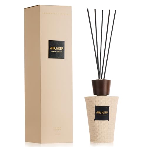 Reed Diffuser for Home, Clean Linen, 5.1 fl oz (150 ml) | Reed Diffuser Sticks, Decorative Glass Bottle, for Bathrooms, Bedrooms, Living Rooms and Offices, Gift Box Packaging