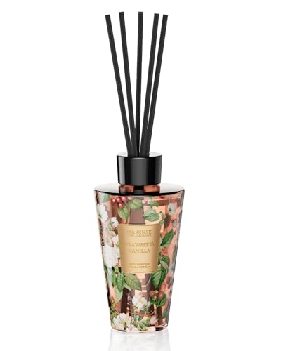 M&SENSE Reed Diffuser, Strawberry Vanilla, 8.79 oz Natural Essential Oil | Non-Toxic Organic, Long-Lasting Fragrance, Ideal for Living Room, Bedroom, Gifts for Women - color: Strawberry Vanilla