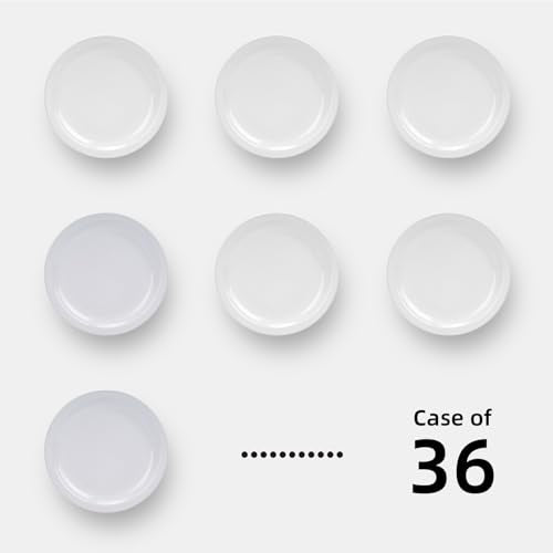 Stoneware Narrow Rim Commercial Grade Dinnerware, Bright White, Plate 6.5, Case of 36 - color: Bright White, size: Plate 6.5"